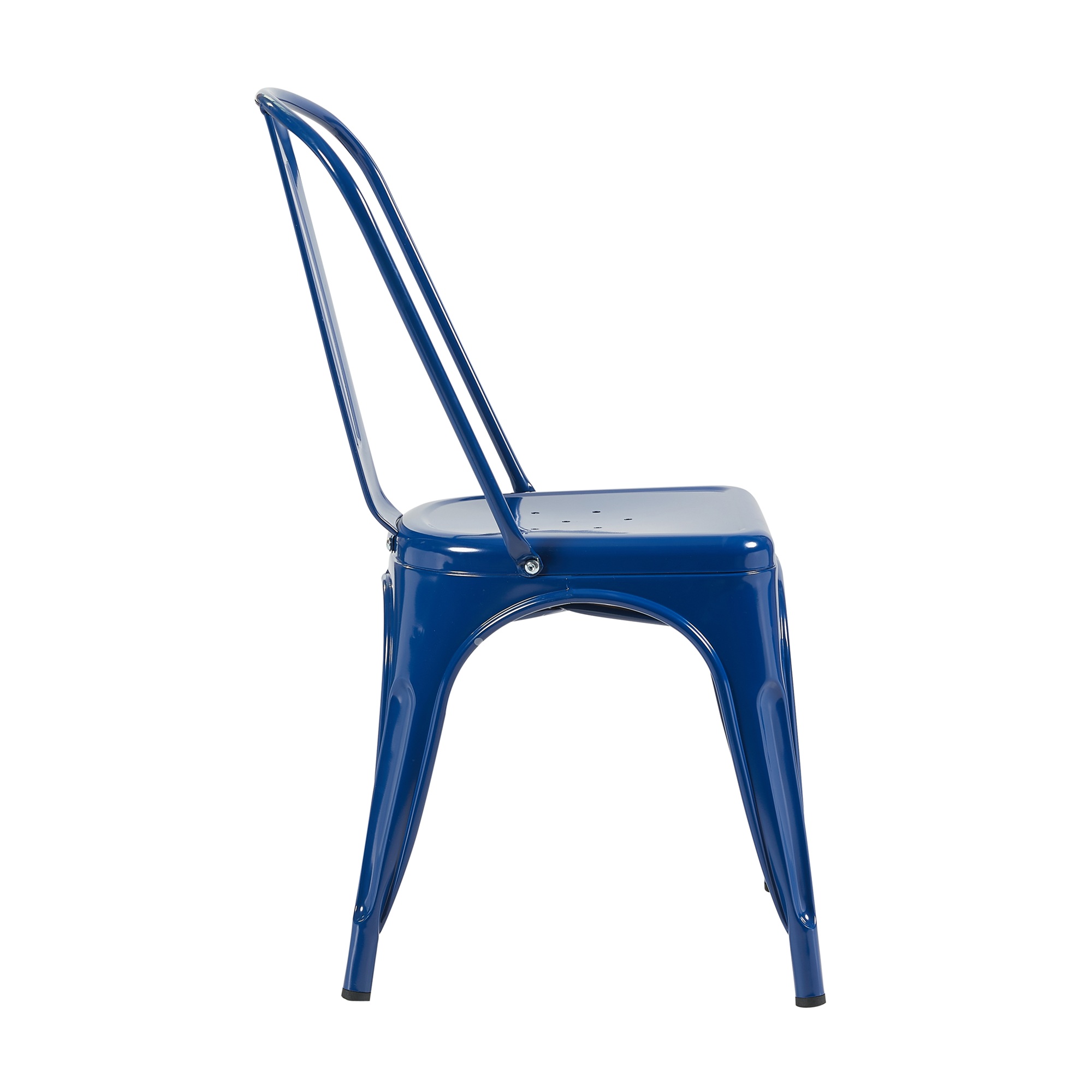 Bistro Pack Of 4 Blue Metal Chairs - Image 4