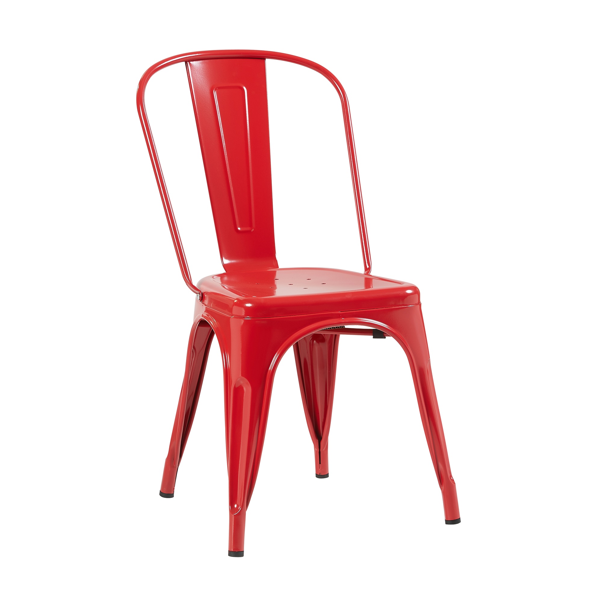 Bistro Pack Of 4 Red Metal Chairs - Image 3