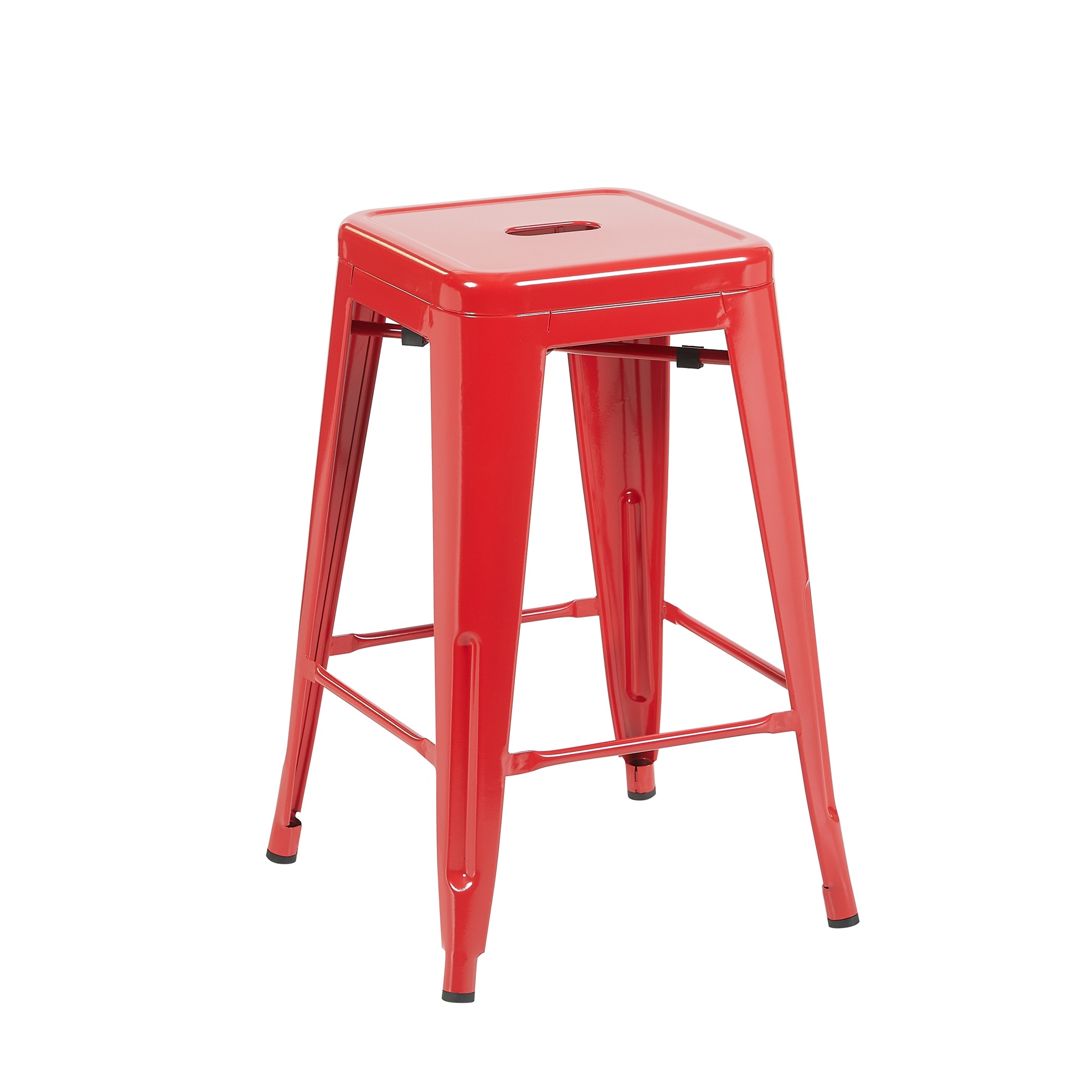 Bistro Pack Of 4 24" Red Countertop Stools - Image 4