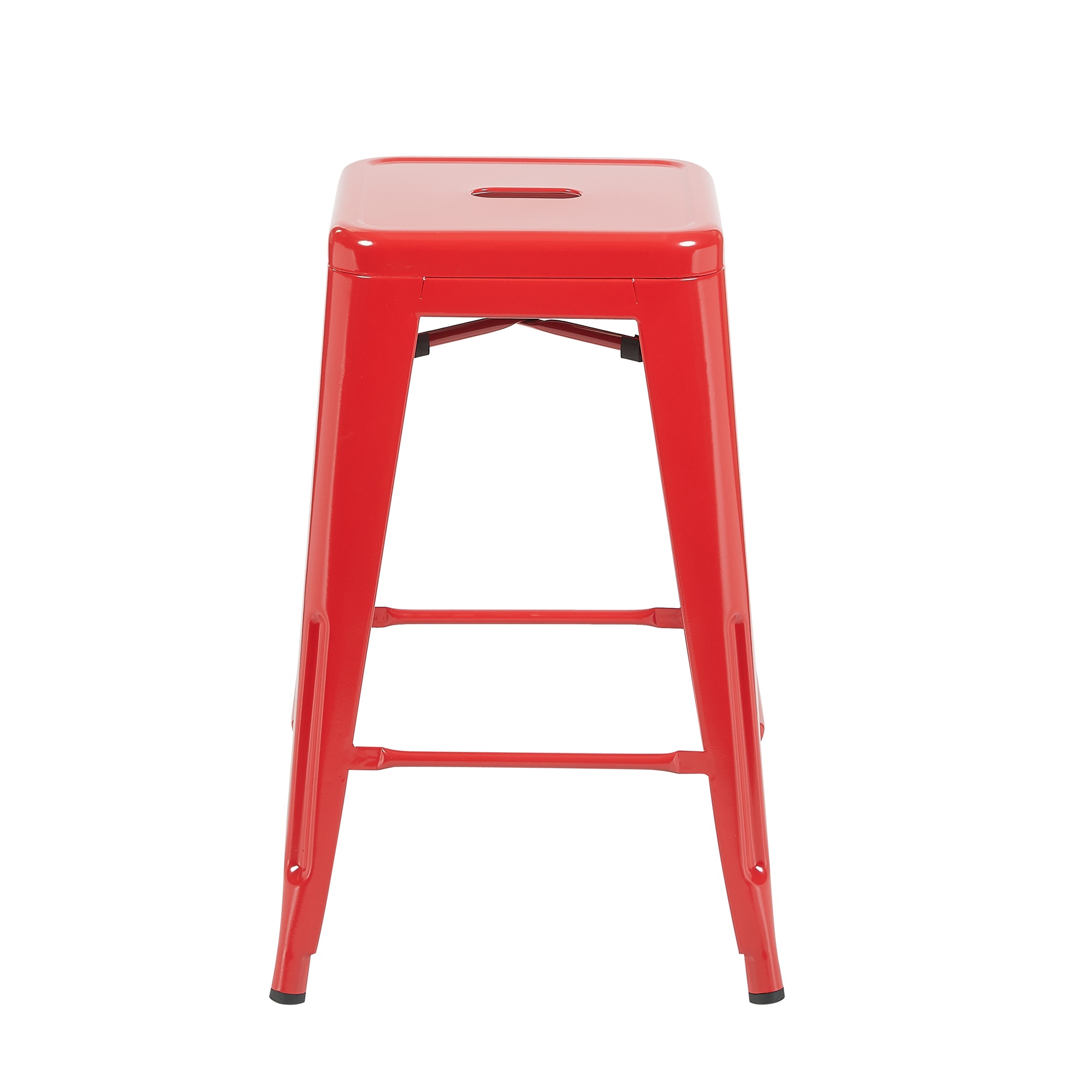 Bistro Pack Of 4 24" Red Countertop Stools - Image 5