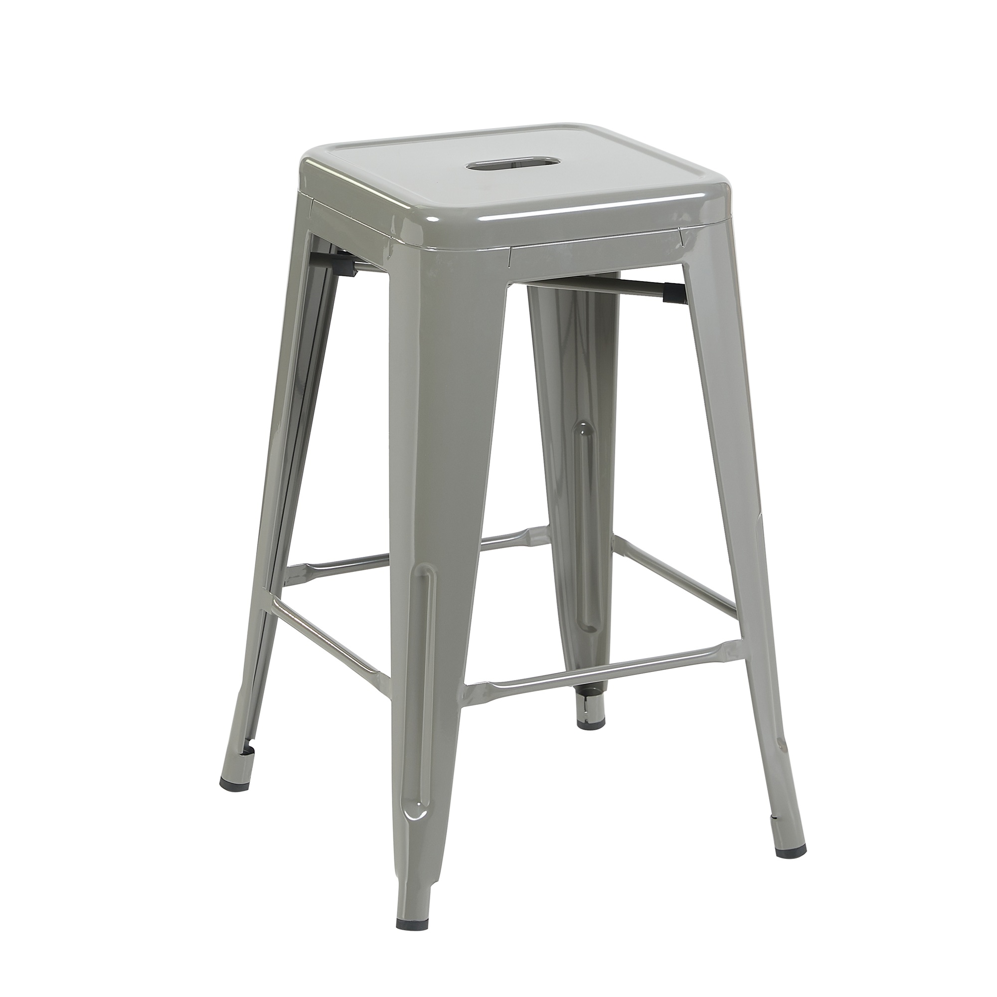 Bistro Pack Of 4 24" Silver Countertop Stools - Image 4