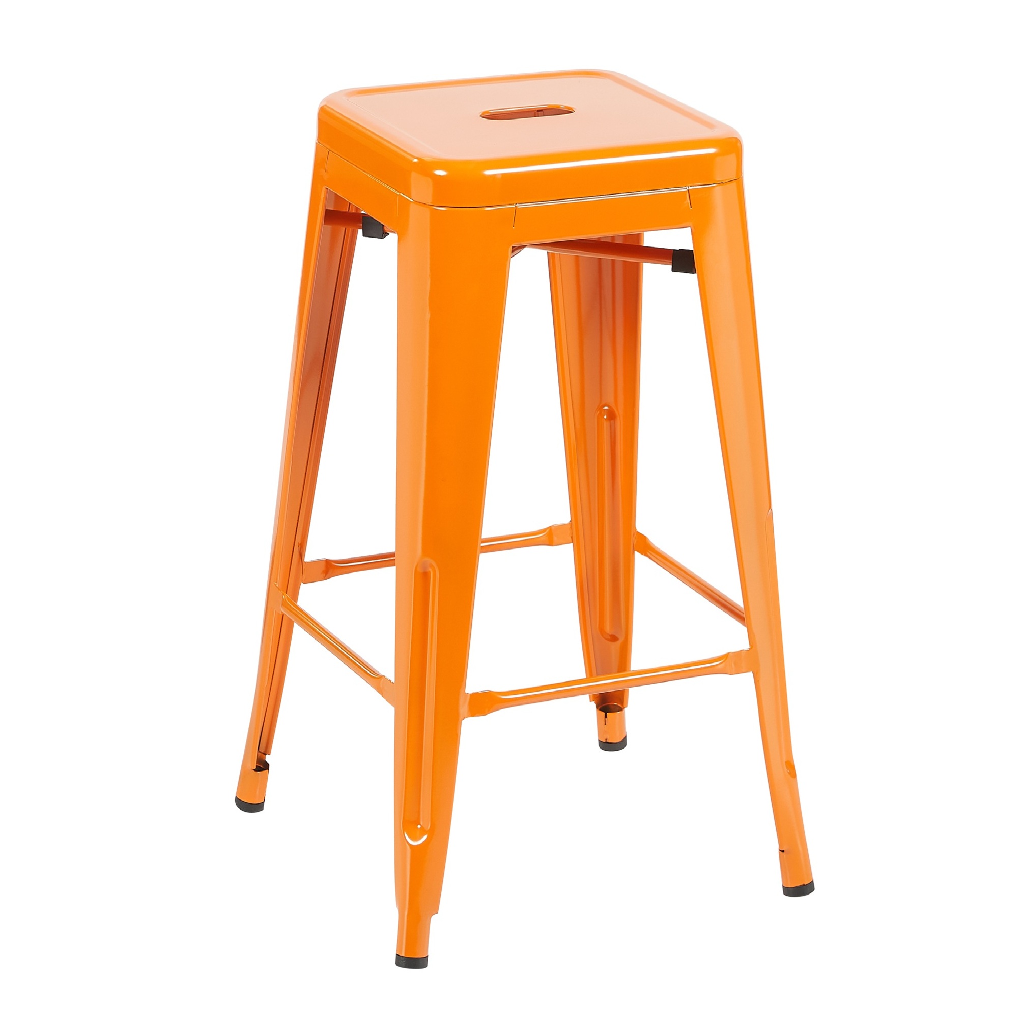 Bistro Pack Of 4 30" Orange Bar Stools - Image 4