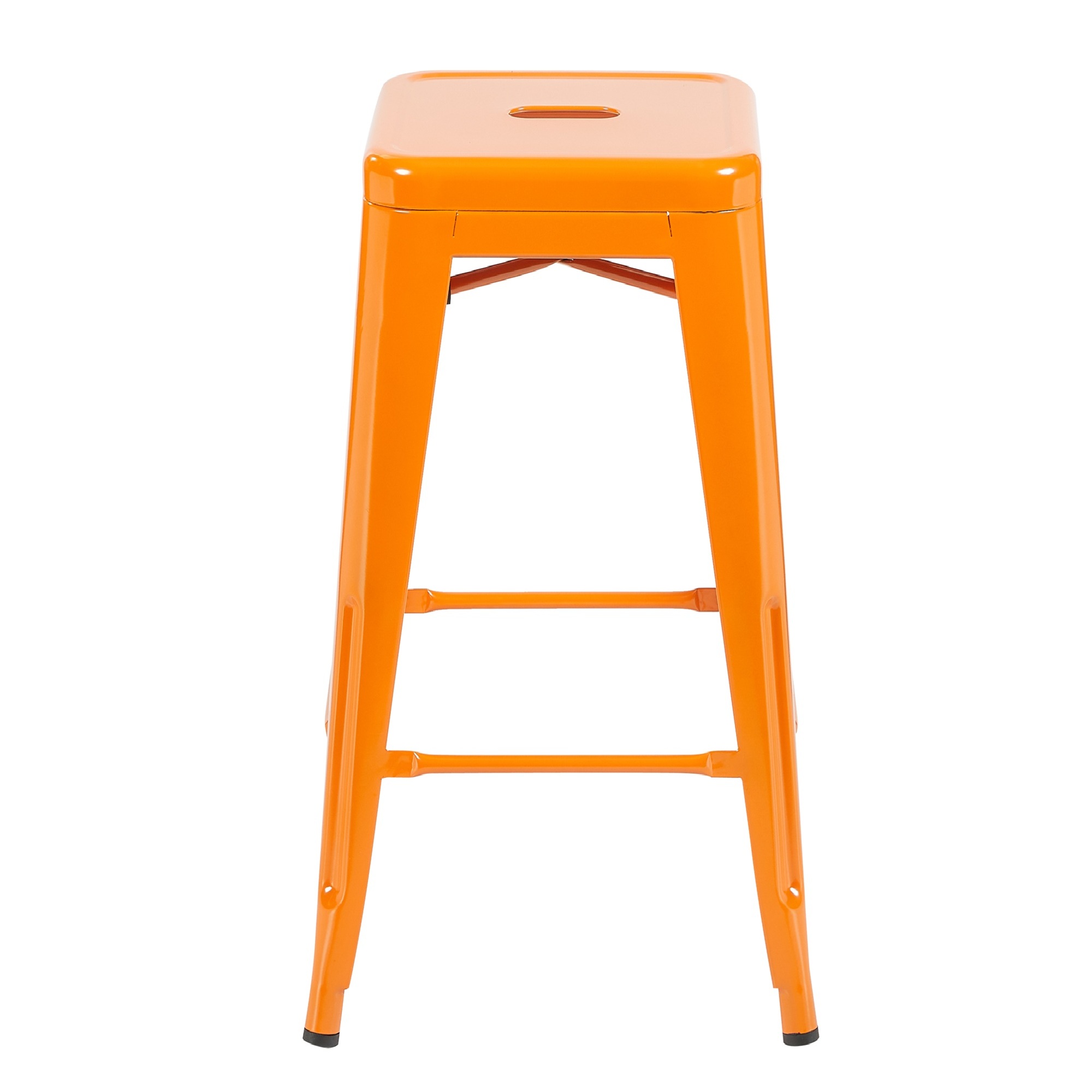 Bistro Pack Of 4 30" Orange Bar Stools - Image 5