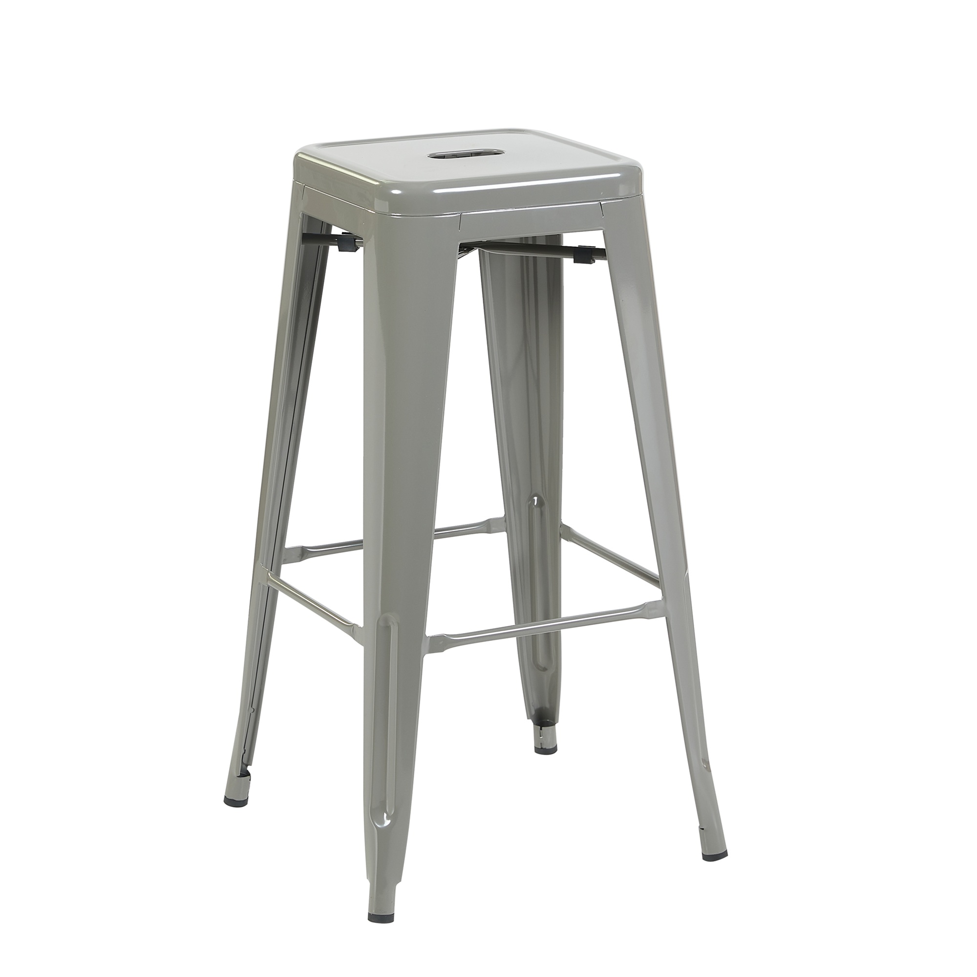 Bistro Pack Of 4 30" Silver Bar Stools - Image 4