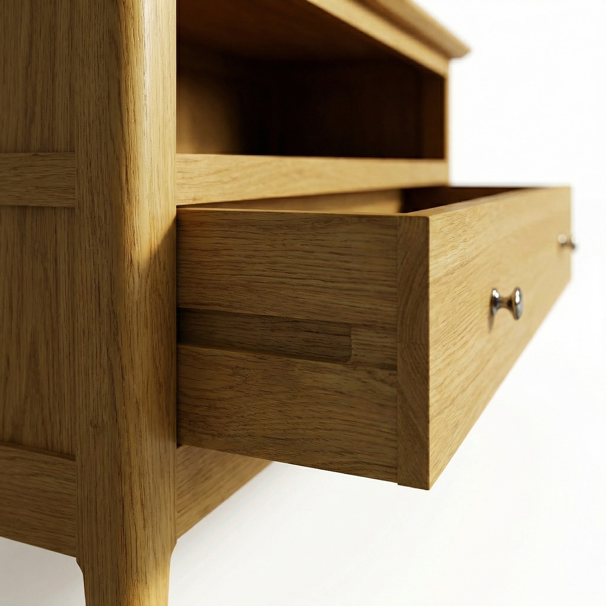 Taberno Oak 1 Drawer Assembled Corner TV Unit - Image 5