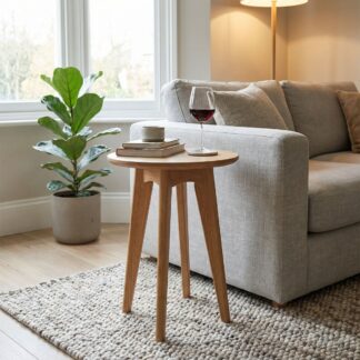 Taberno Oak Round Wine Table