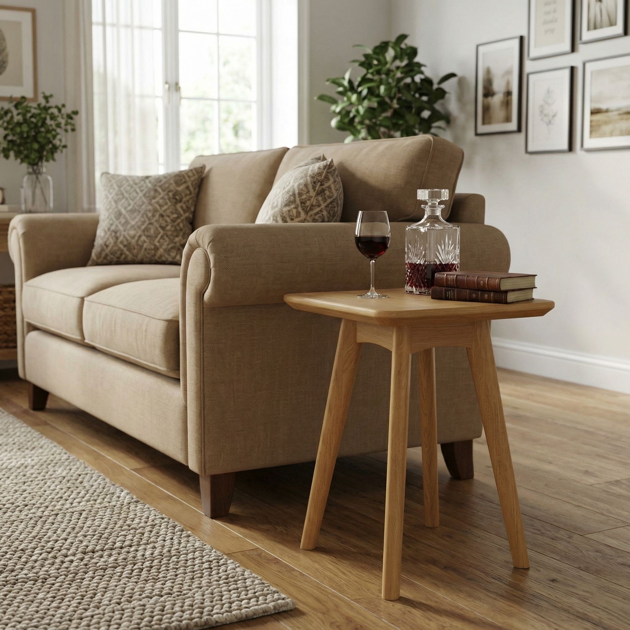 Taberno Oak Square Wine Table - Image 2