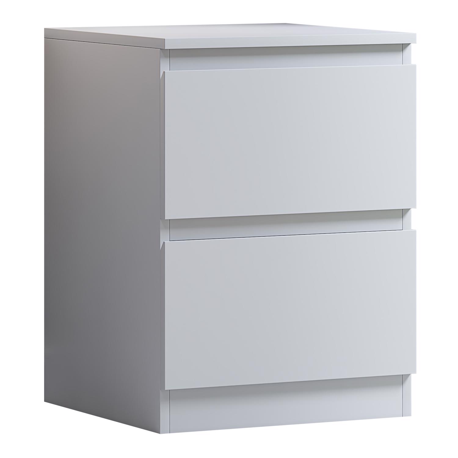 Pair Of Stora White 2 Drawer Bedside Tables - Image 5