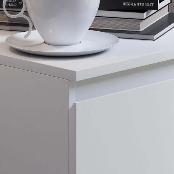 Pair Of Stora White 2 Drawer Bedside Tables - Image 3