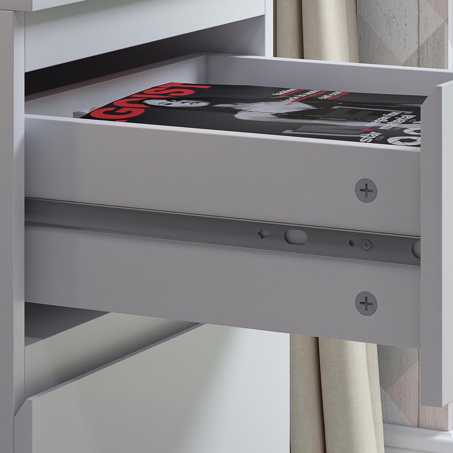 Pair Of Stora White 2 Drawer Bedside Tables - Image 4