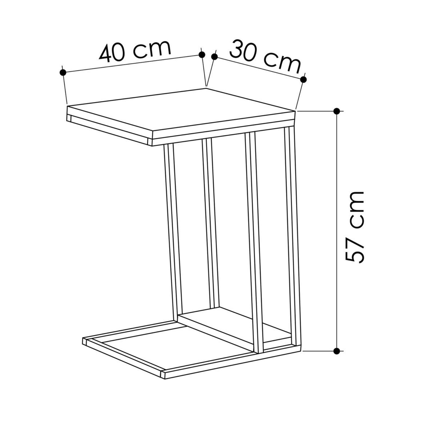 FWStyle Pal 2 Tier Sapphire Oak Sofa End Table - Image 5