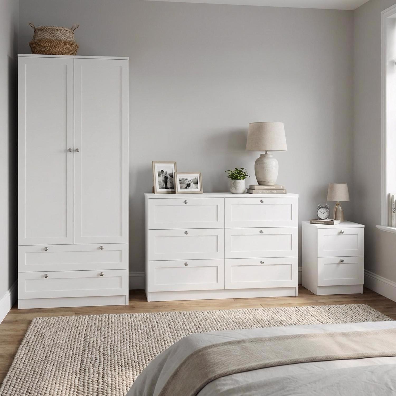 Artus 3piece White Bedroom Furniture Set Lifestyle