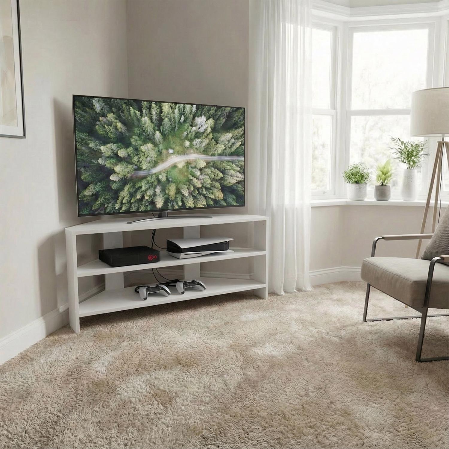 Corner TV Unit - Matt White - Image 3
