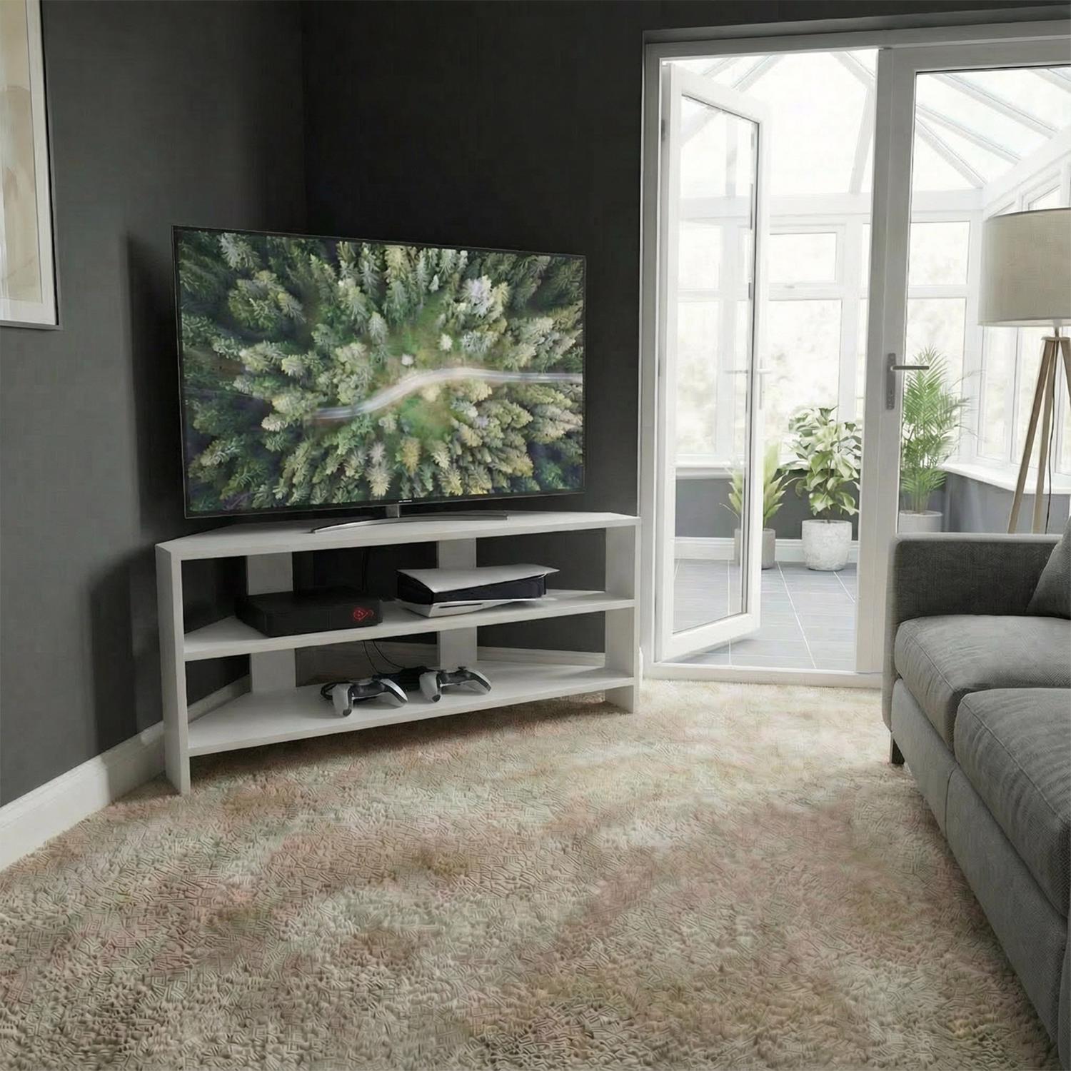 Corner TV Unit - Matt White - Image 7
