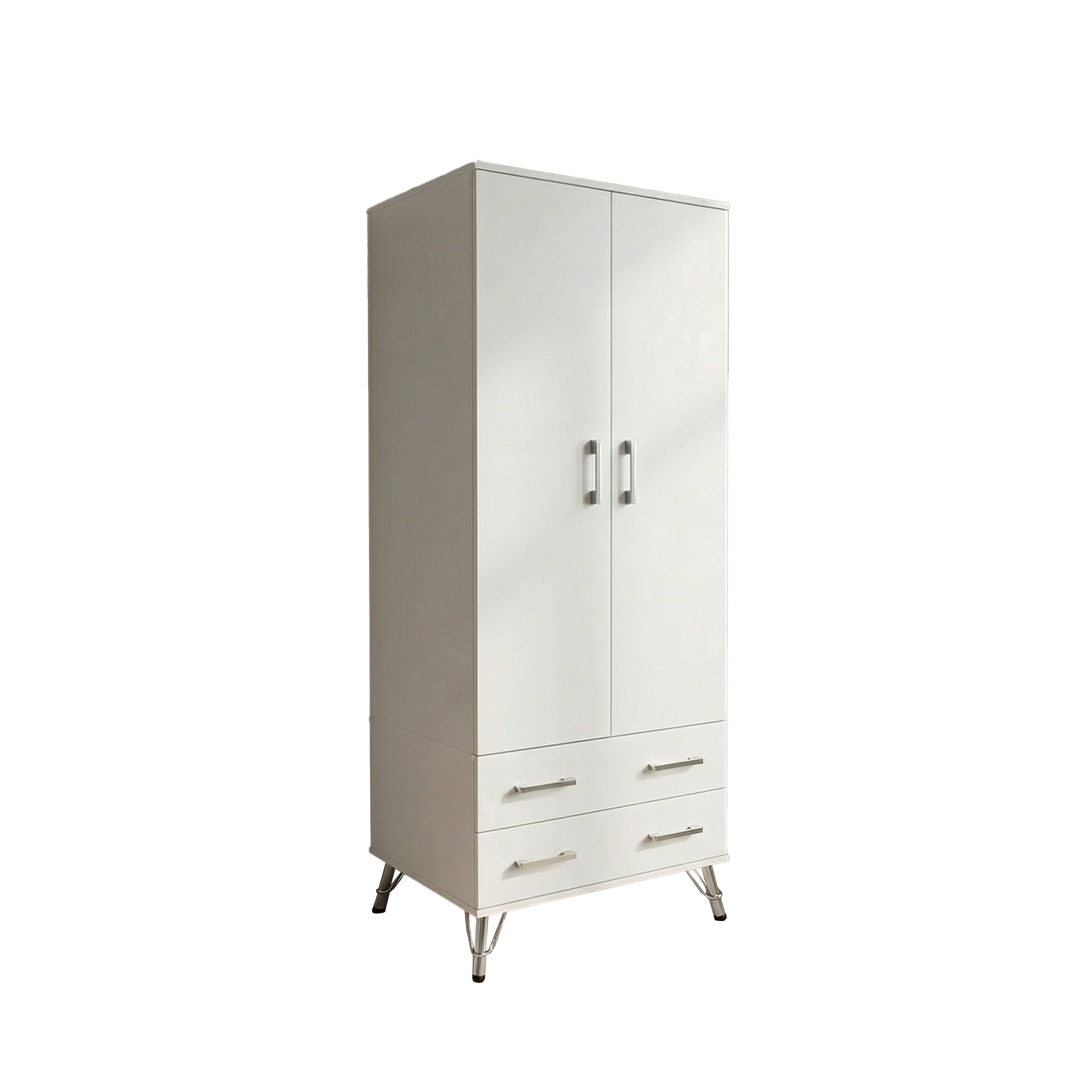 Maldon White 2 Door 2 Drawer Combination Wardrobe - Image 4