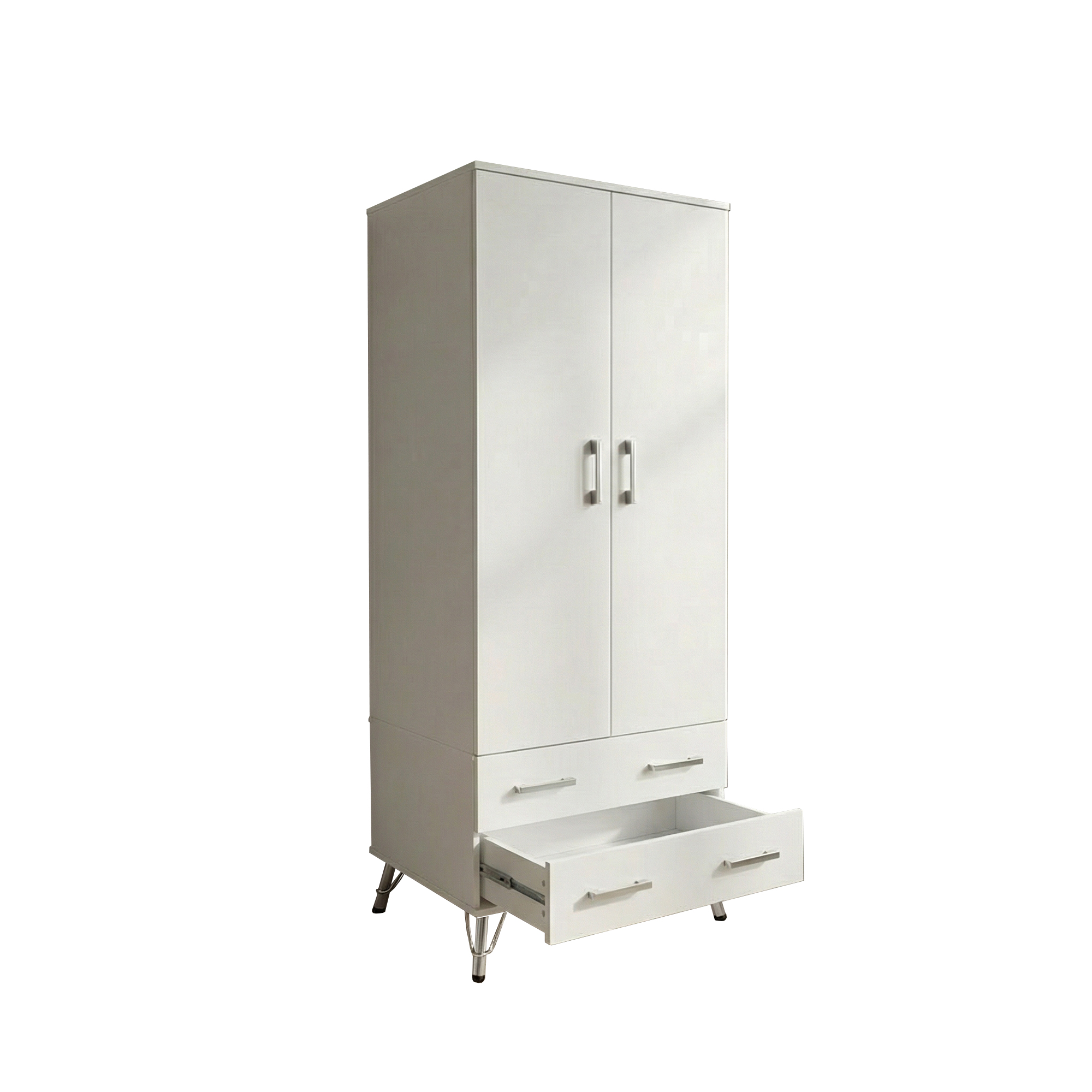 Maldon White 2 Door 2 Drawer Combination Wardrobe - Image 5