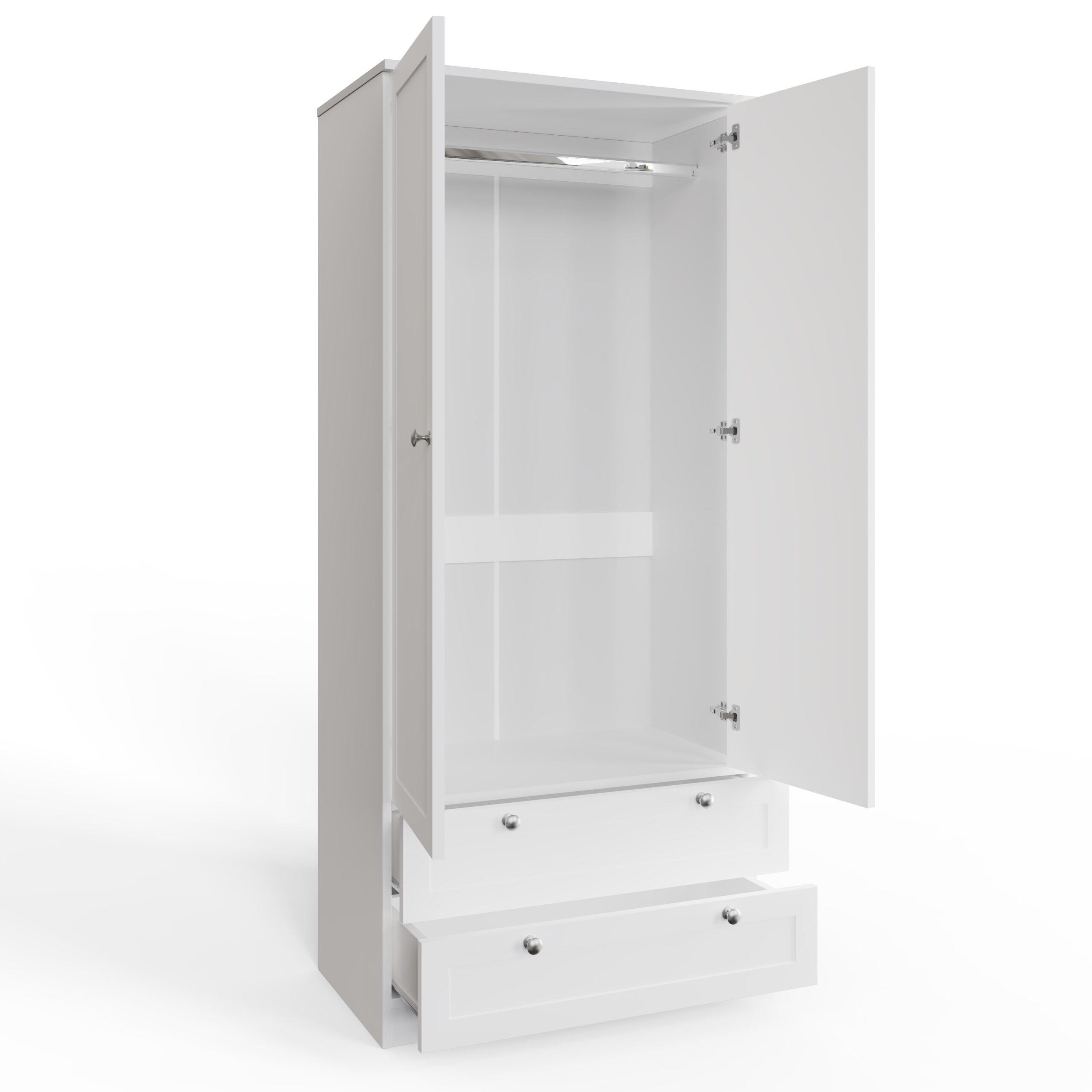Artus 3 piece Bedroom Furniture Set - Matt White - Image 10