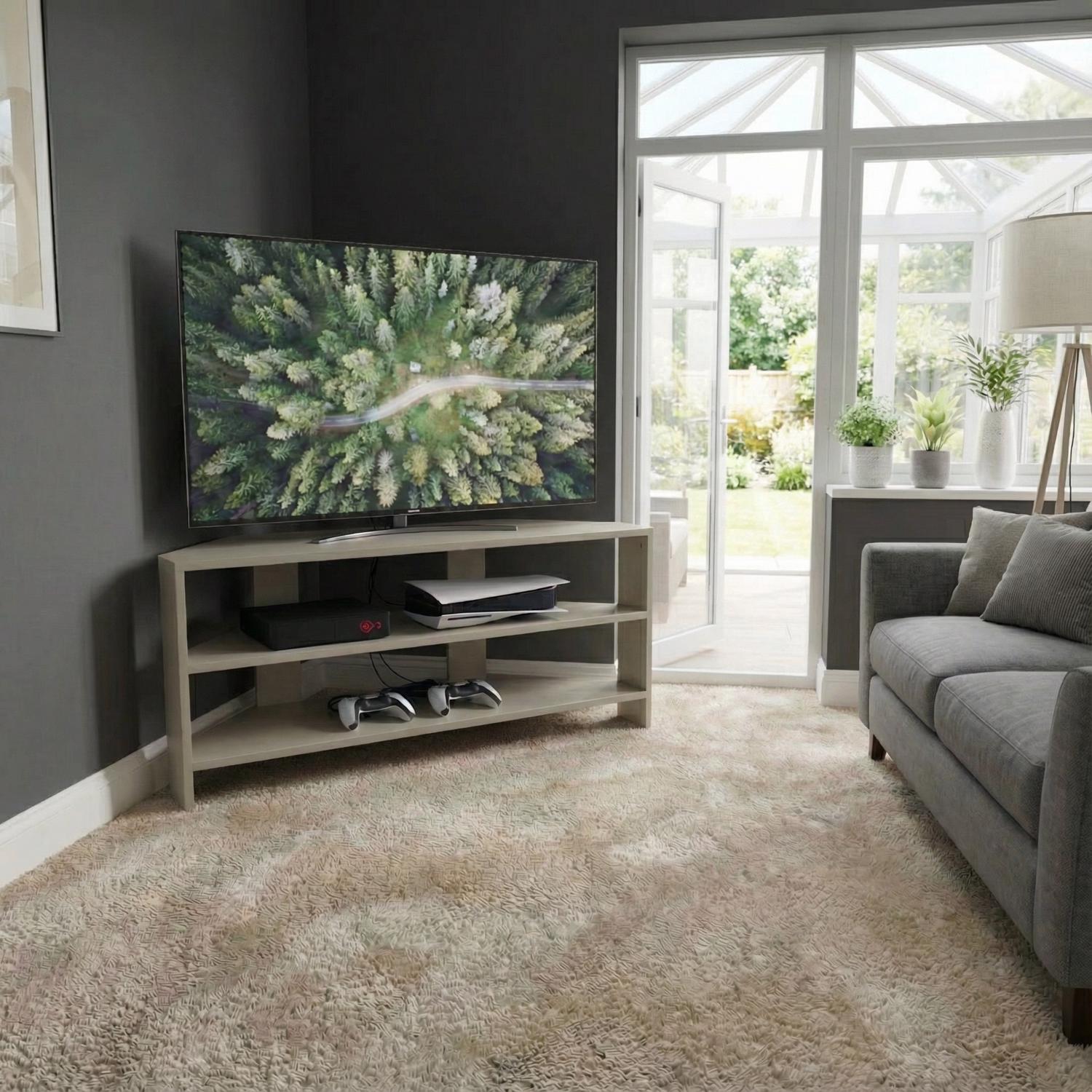 Corner TV Unit - Sage Green - Image 5