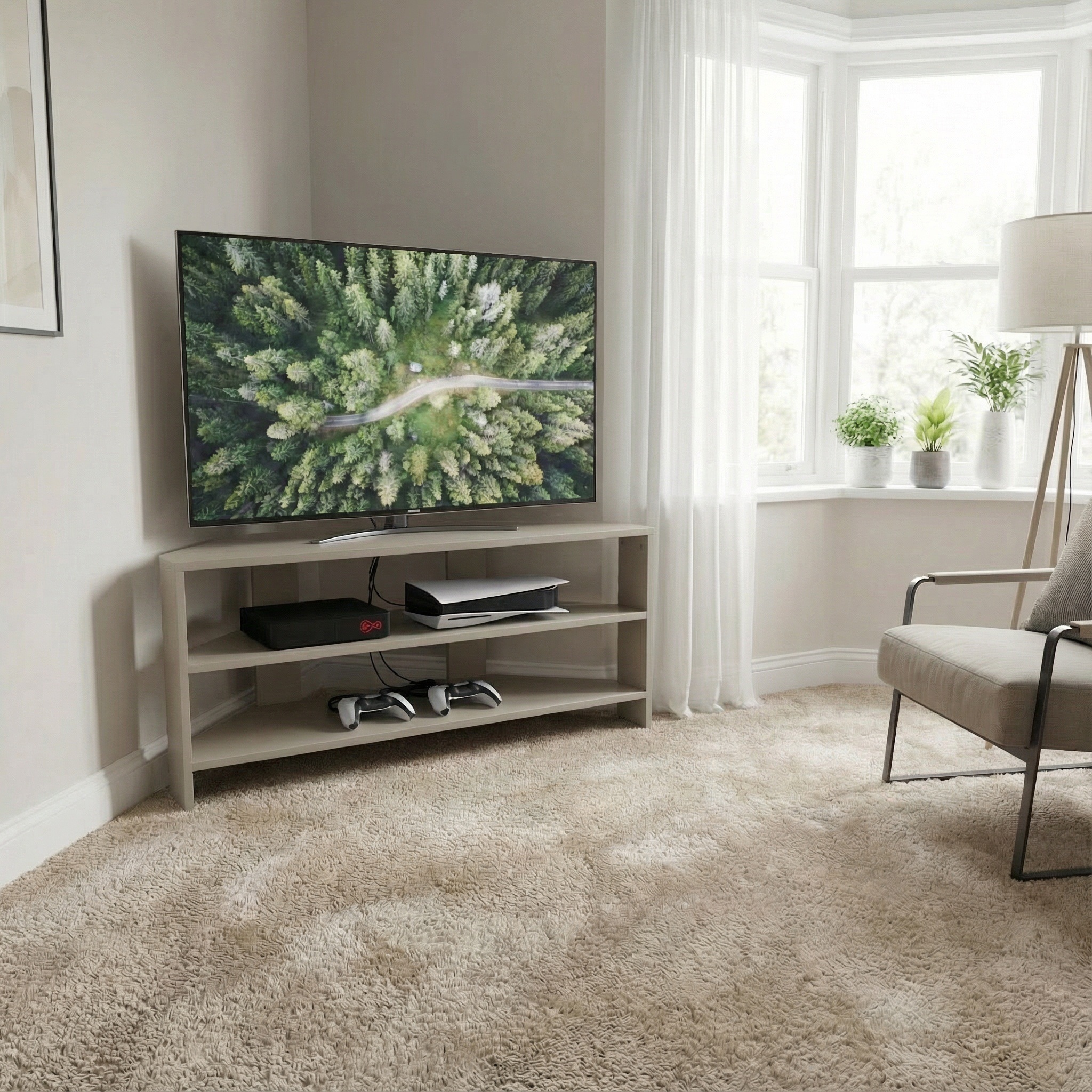 Corner TV Unit - Putty Beige - Image 4