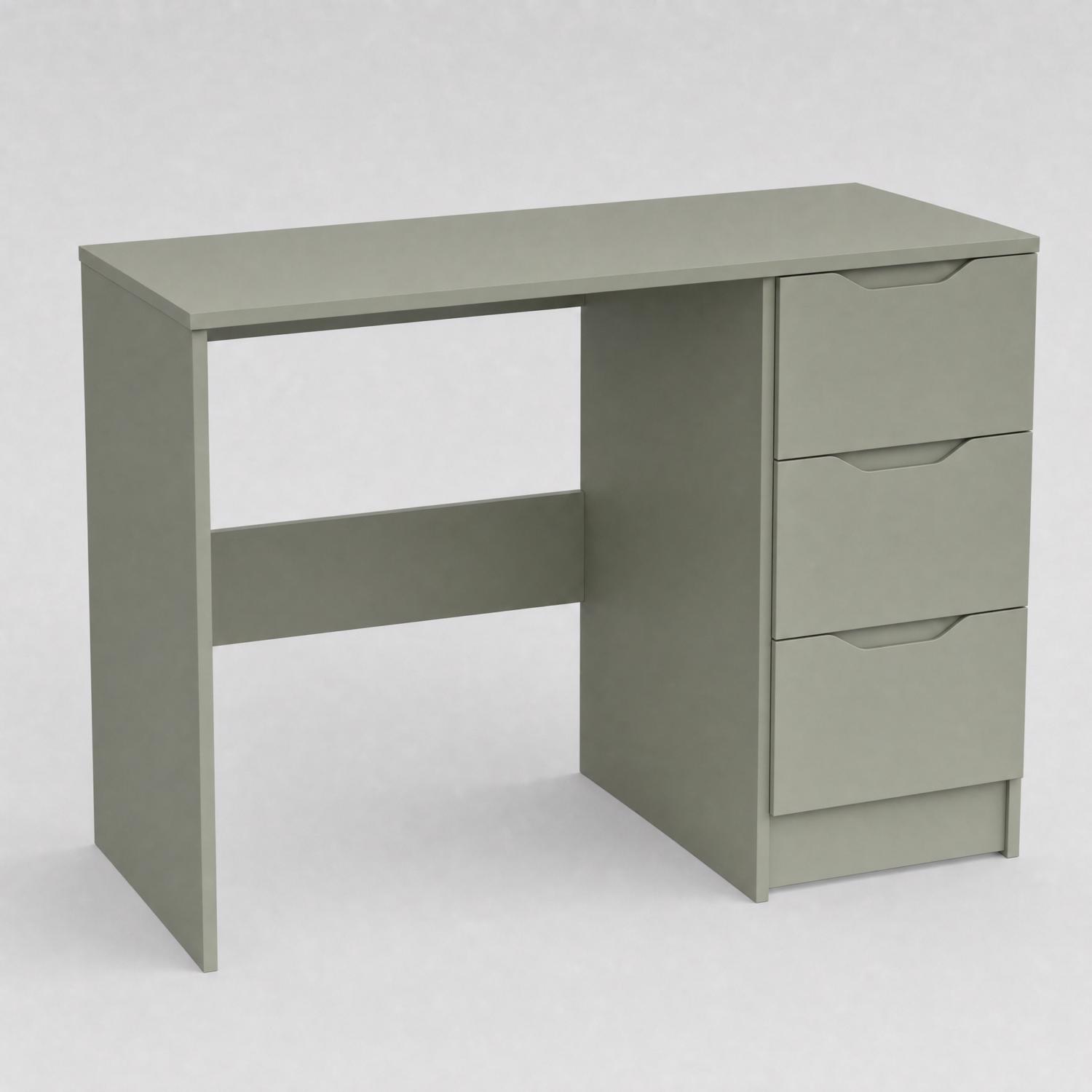 FWStyle Luno 3 Drawer Dressing Table - Sage Green - Image 5