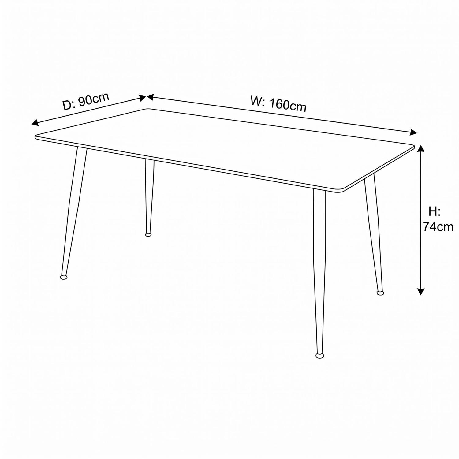 Monaco White Sintered Stone Dining Table With 6 Esme Dark Brown Chairs - Image 6