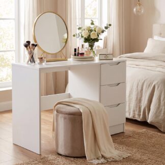 FWStyle Luno 3 Drawer Dressing Table - White