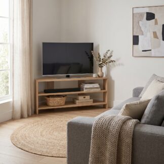 Corner TV Unit - Oak Finish