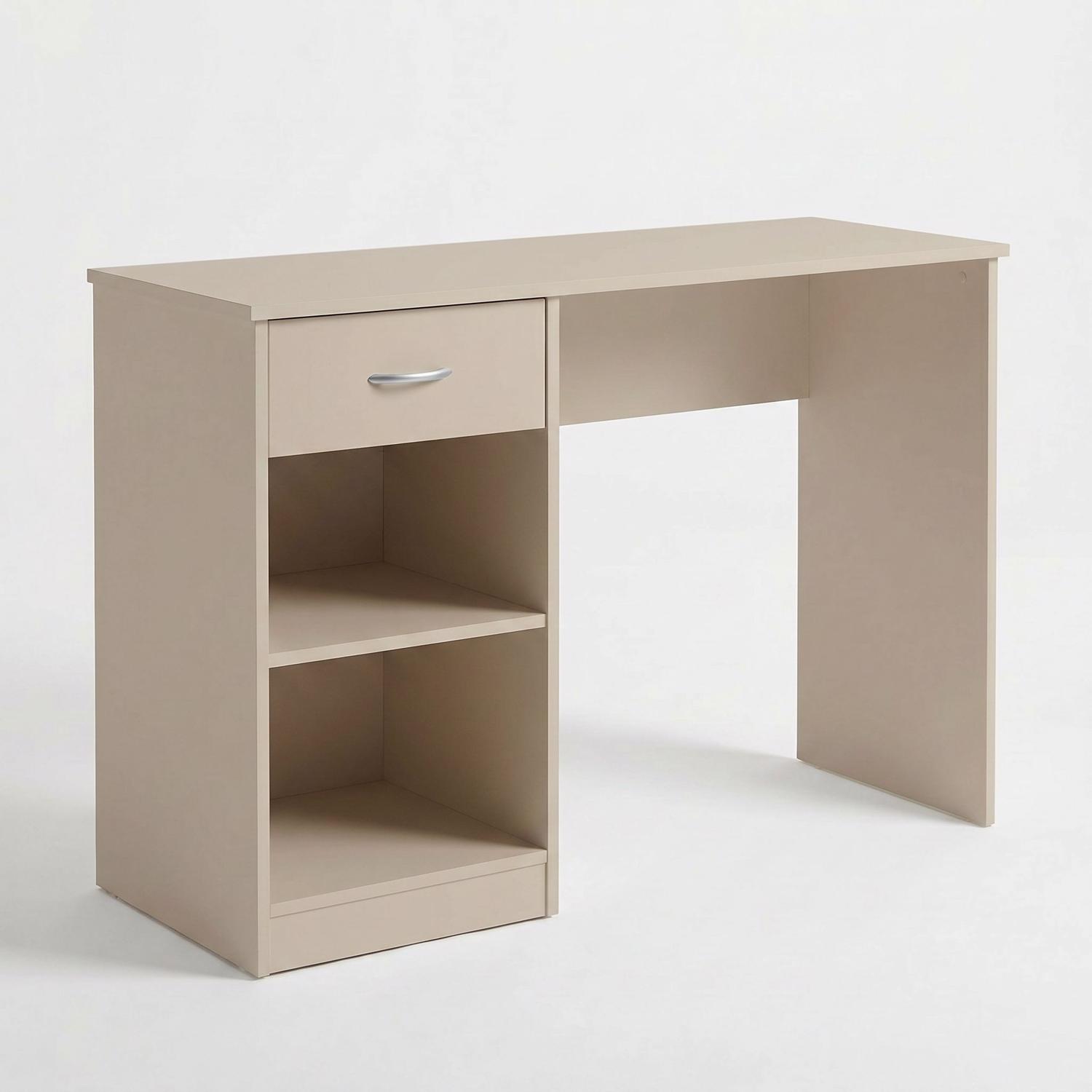 FWStyle Promo 1 Drawer Open Shelf Study Desk - Putty - Image 5