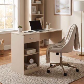 FWStyle Promo 1 Drawer Open Shelf Study Desk - Putty