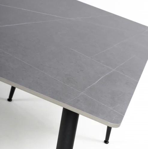 Monaco Sintered Stone Side Table Granite Effect - Grey - Image 4