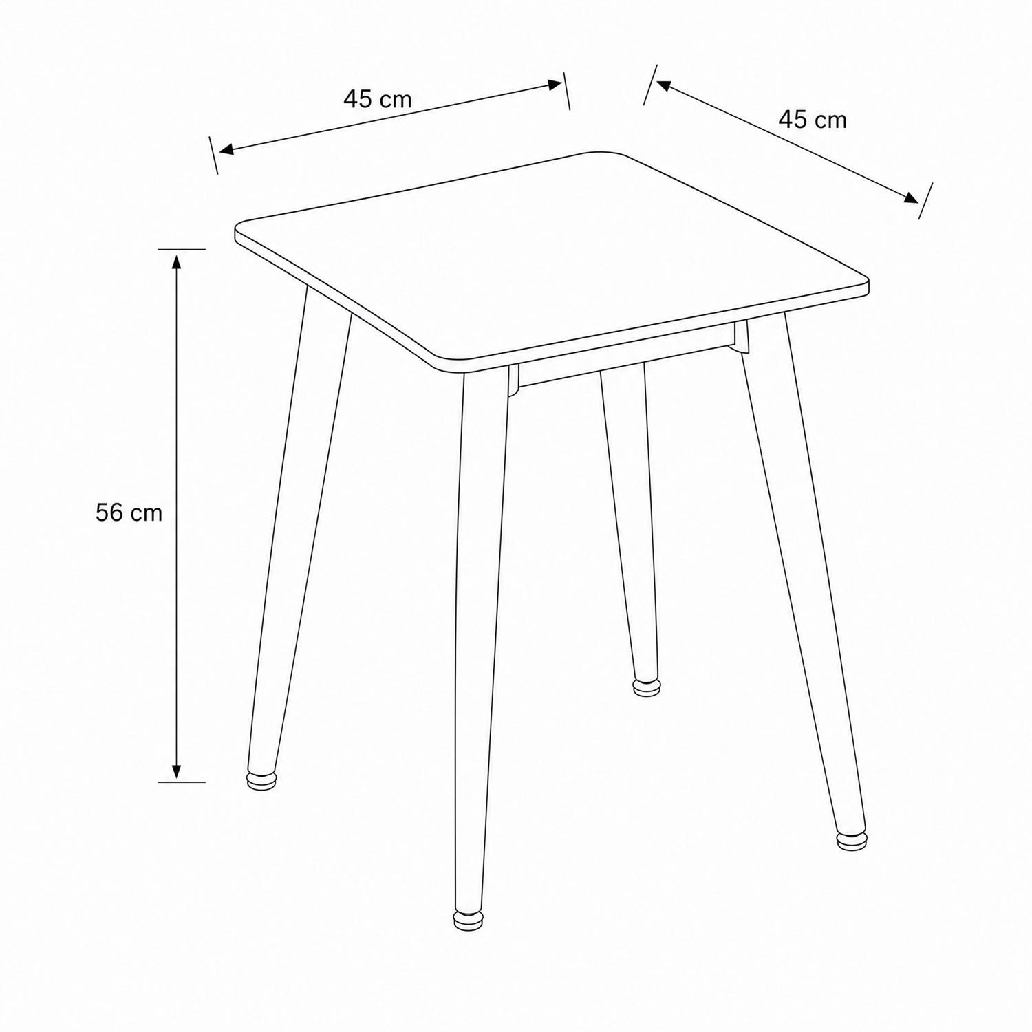 Monaco Sintered Stone Side Table Granite Effect - White - Image 5