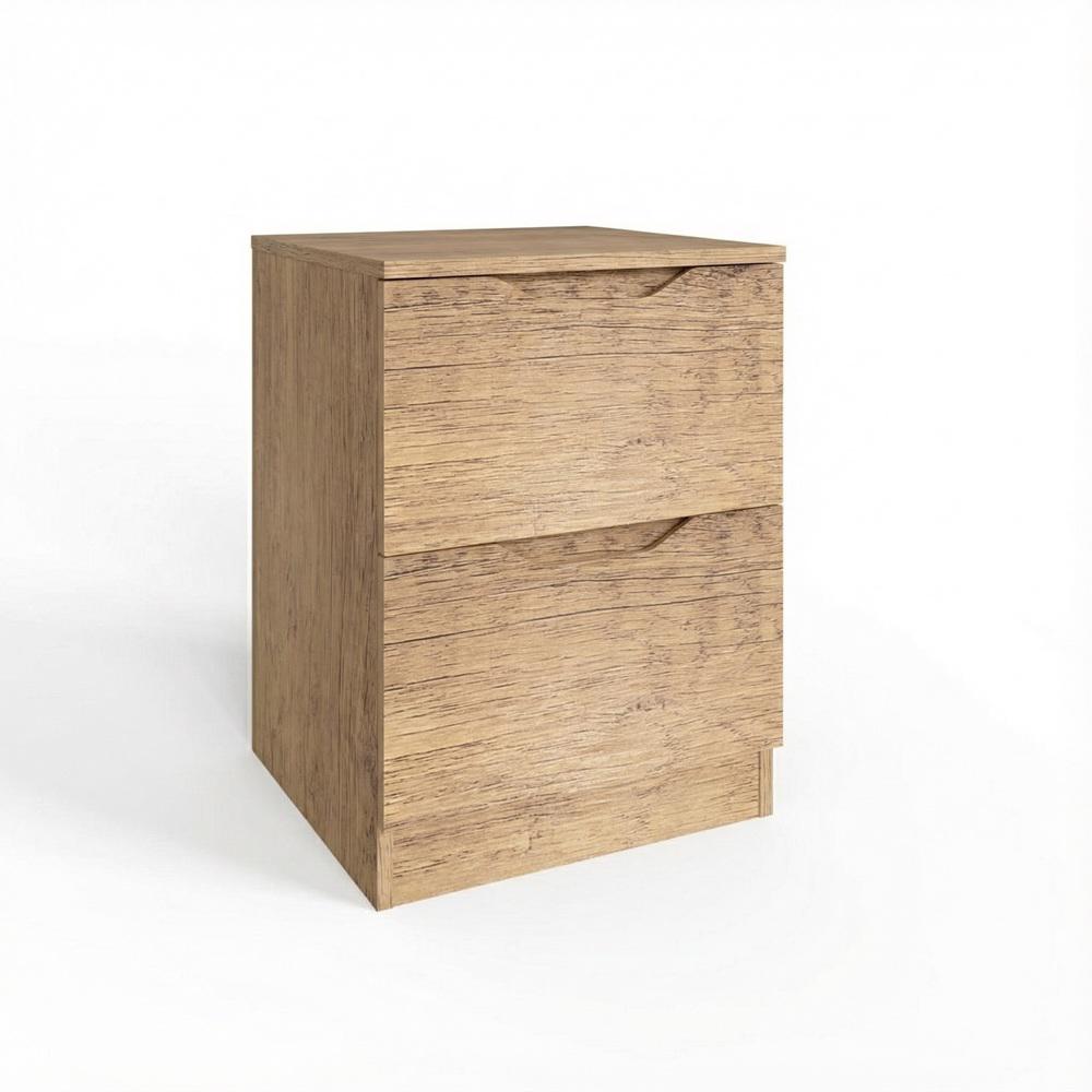 Luno 2 Drawer Bedside Table / Nightstand - Oak - Image 5