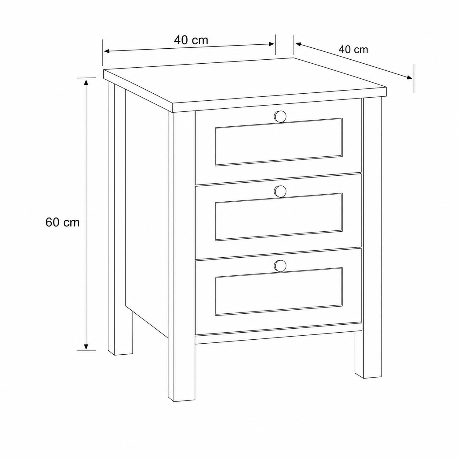 FWStyle Set Of 2 Shaker Style Bedside Tables - Oak - Image 4
