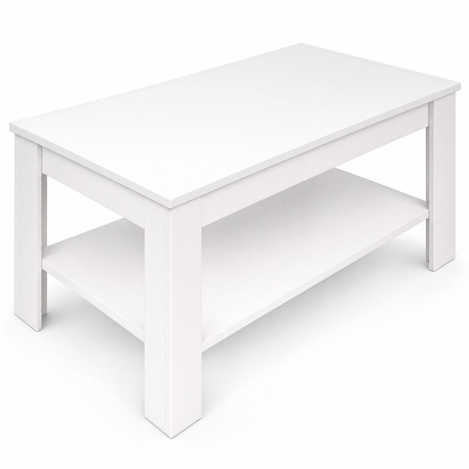 Promo White Coffee & Lamp Table Set - Image 4