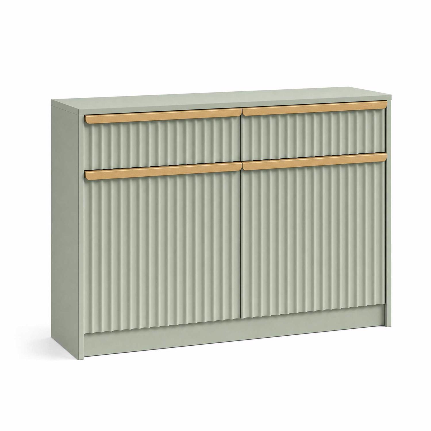 Lania 2 Door 2 Drawer Large Sideboard - Matt Green - Image 6