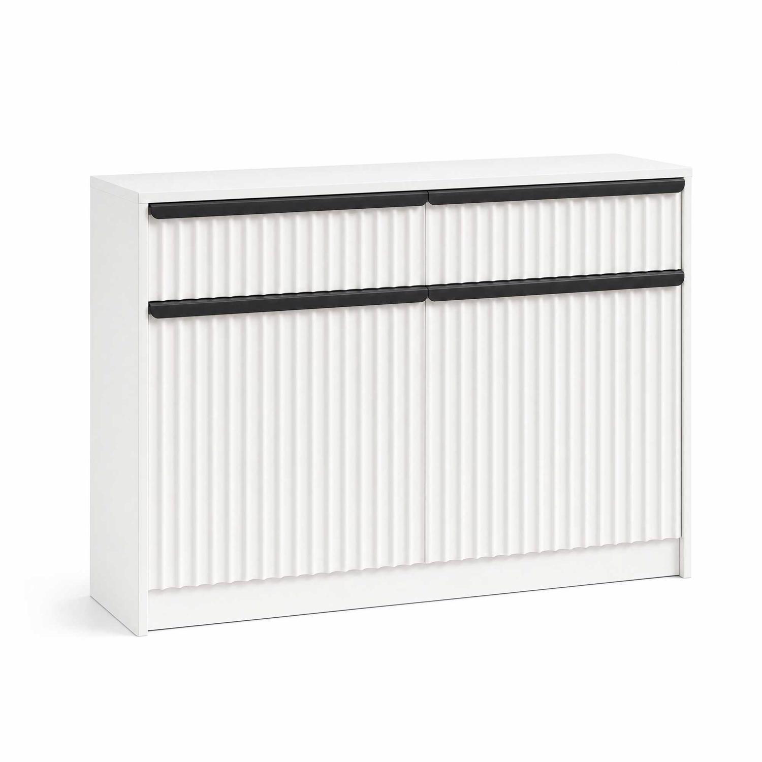 Lania 2 Door 2 Drawer Large Sideboard - Matt White - Image 6