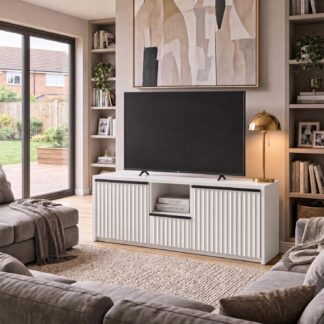 Lania 2 Door 1 Drawer TV Media Unit - Matt White