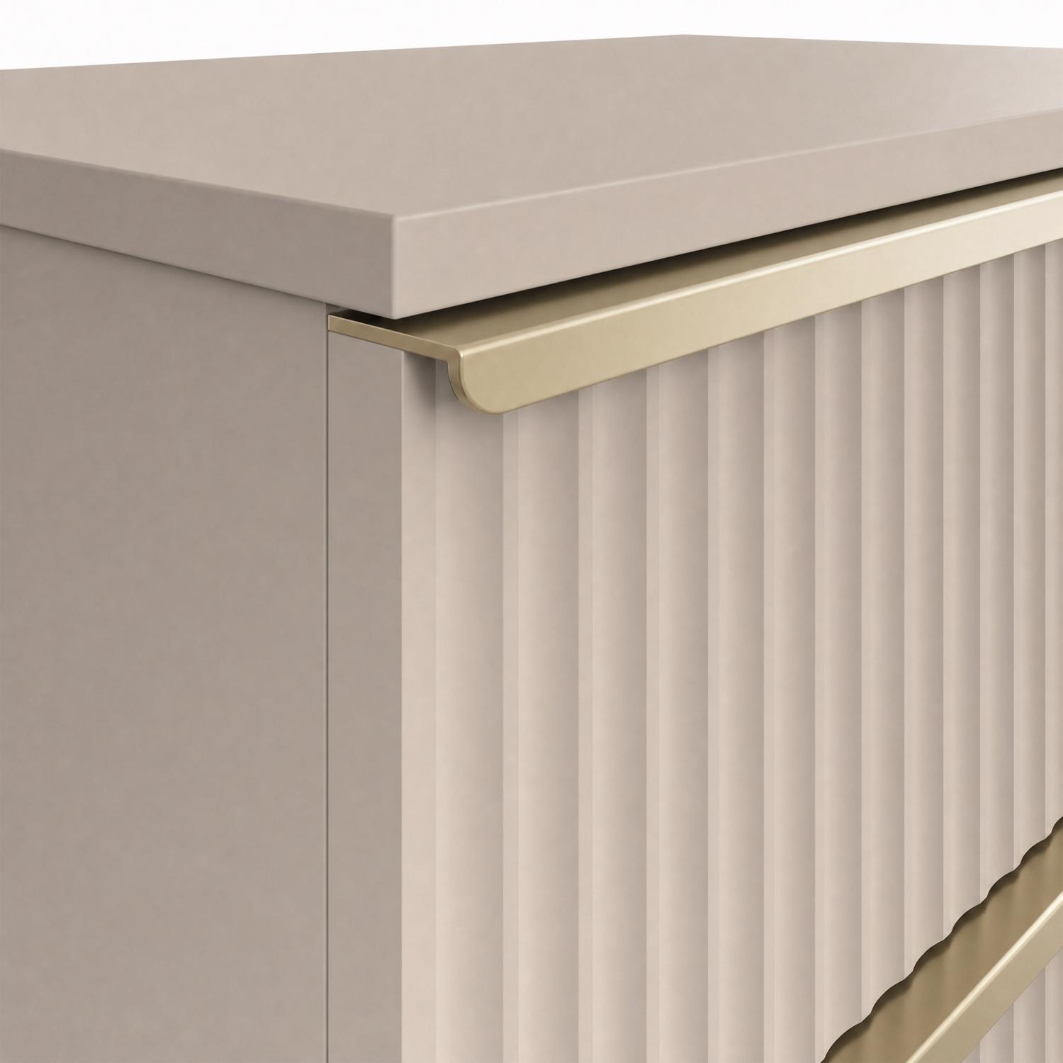 Lania 2 Door 2 Drawer Large Sideboard - Matt Beige - Image 6