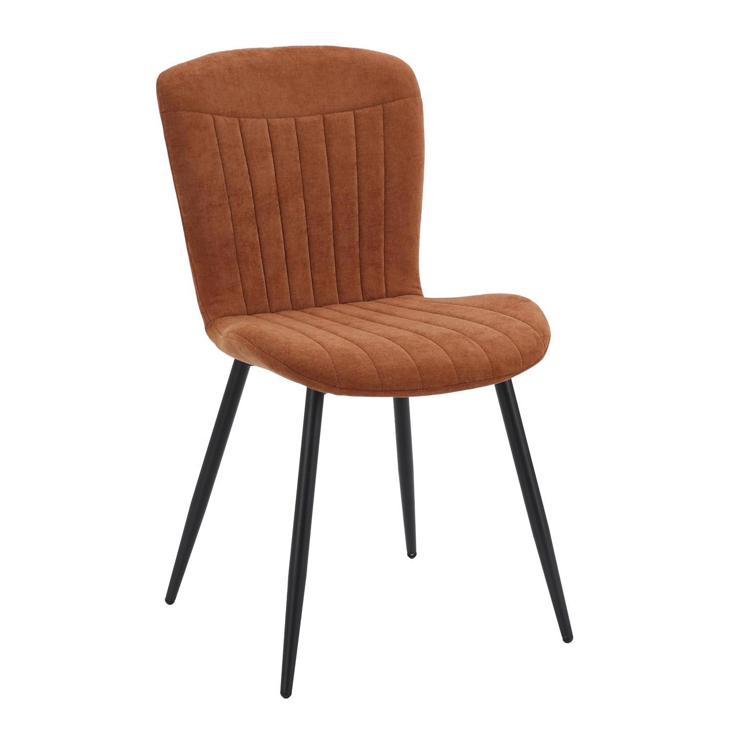 Erin 120cm Round Walnut Dining Table & 4 Grace Chestnut Dining Chairs - Image 5