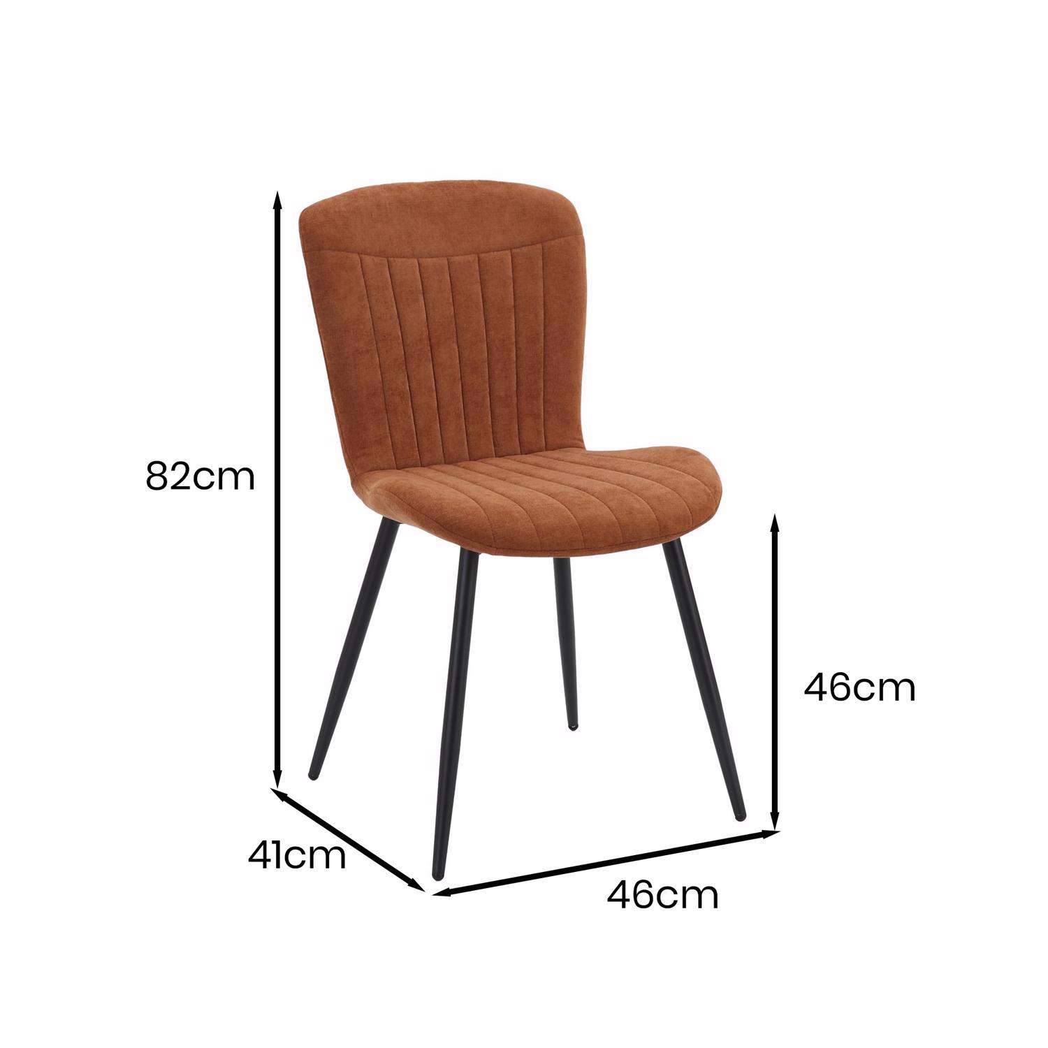 Erin 120cm Round Walnut Dining Table & 4 Grace Chestnut Dining Chairs - Image 8