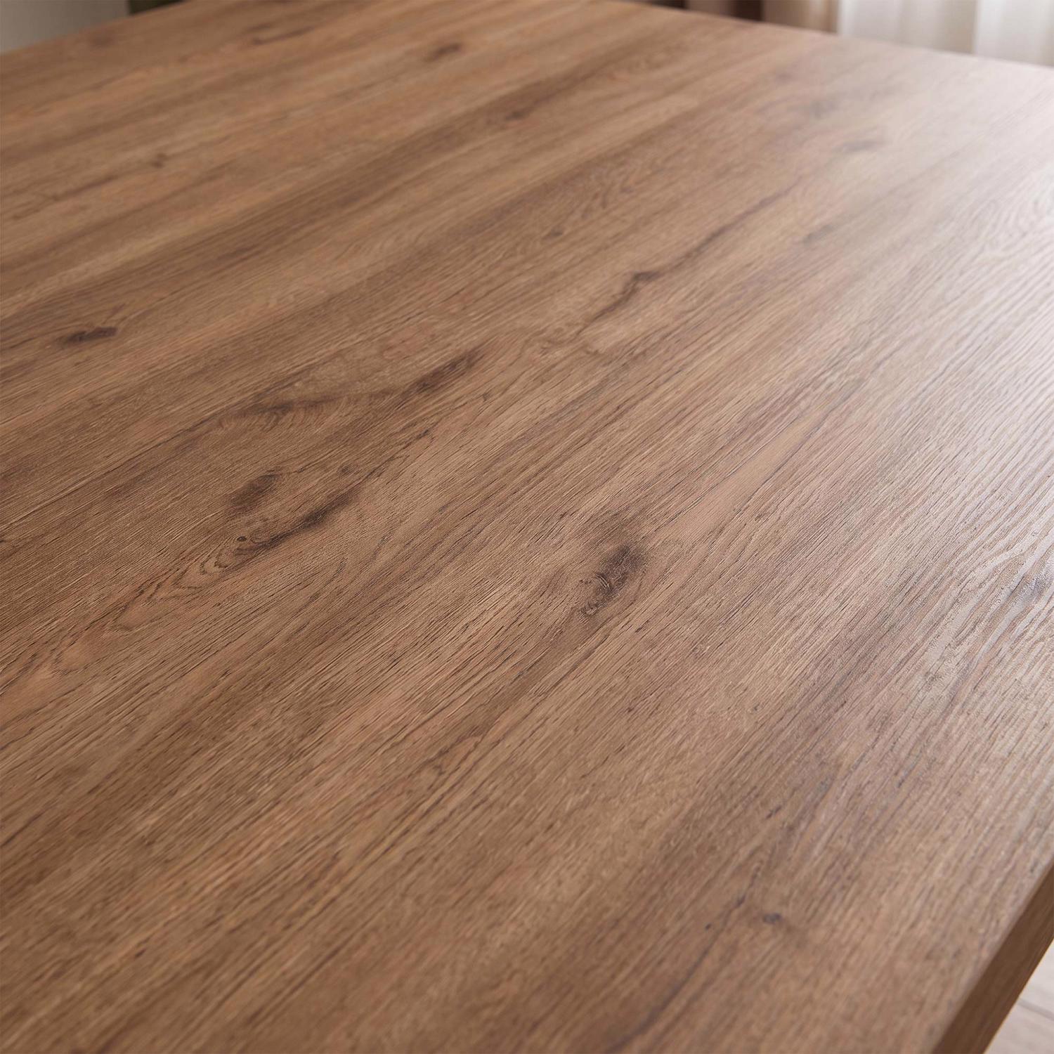 Poppy 120cm x 70cm Natural Oak Dining Table & 4 Evie Green Dining Chairs - Image 4