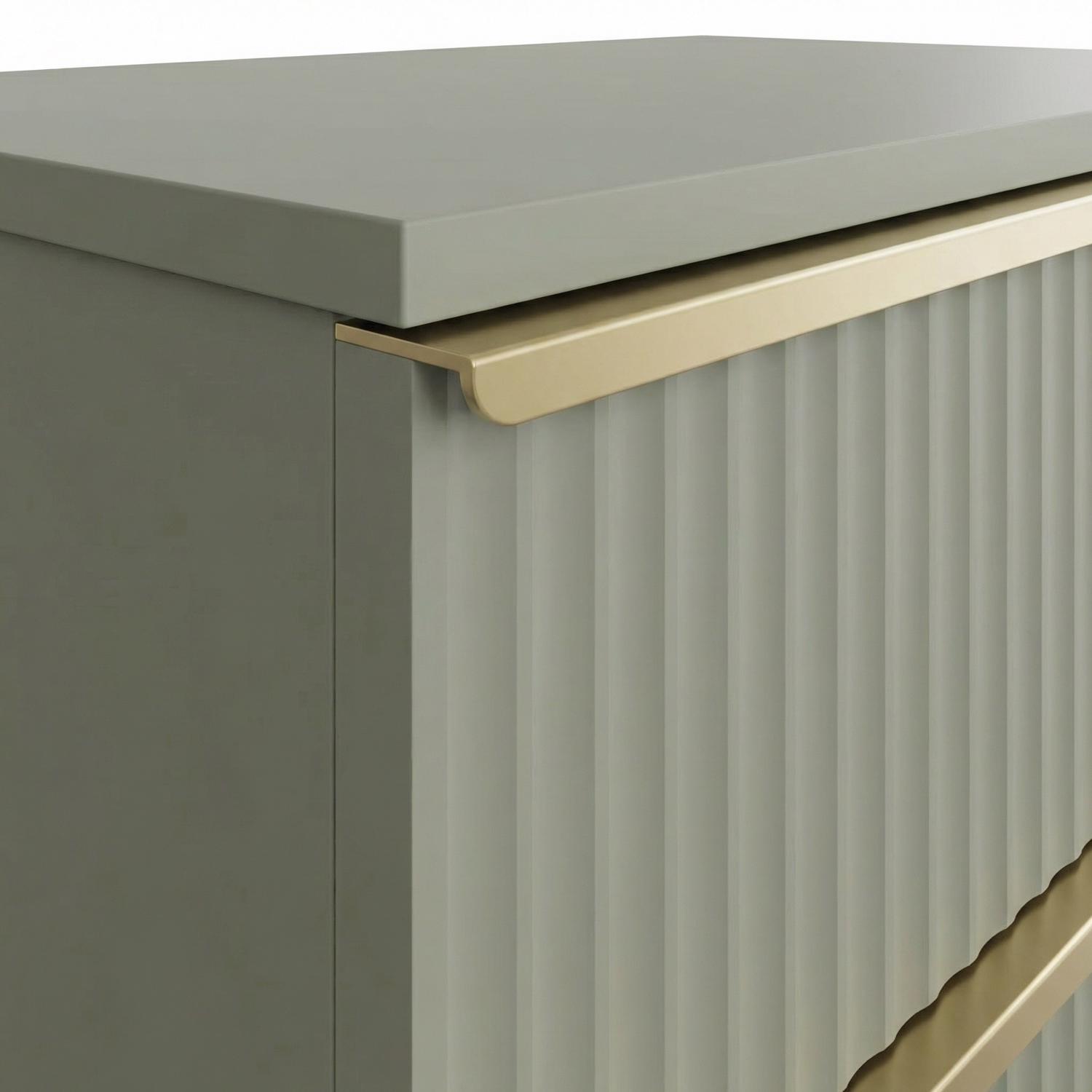 Lania Ripple 8 Drawer Chest Of Drawers Green - Image 5
