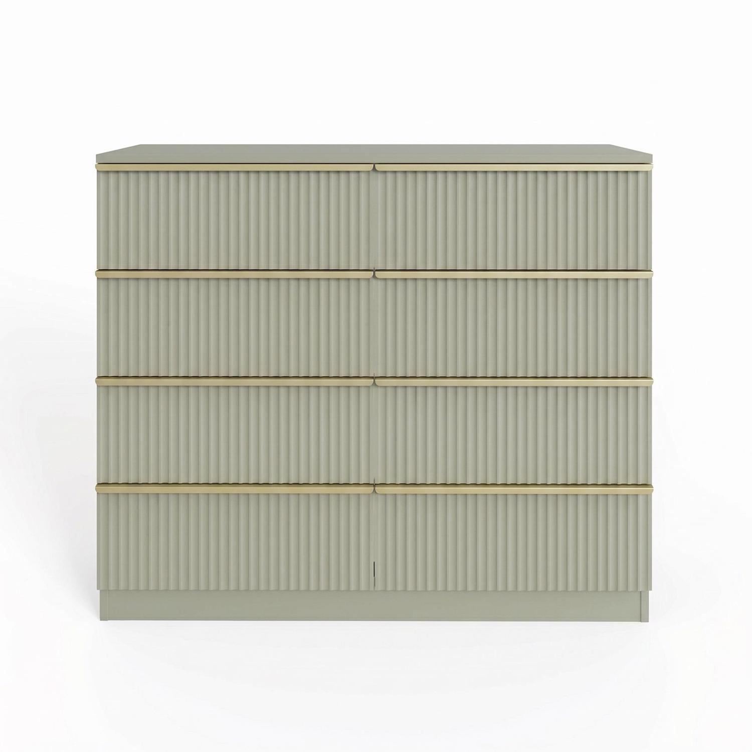 Lania Ripple 8 Drawer Chest Of Drawers Green - Image 4