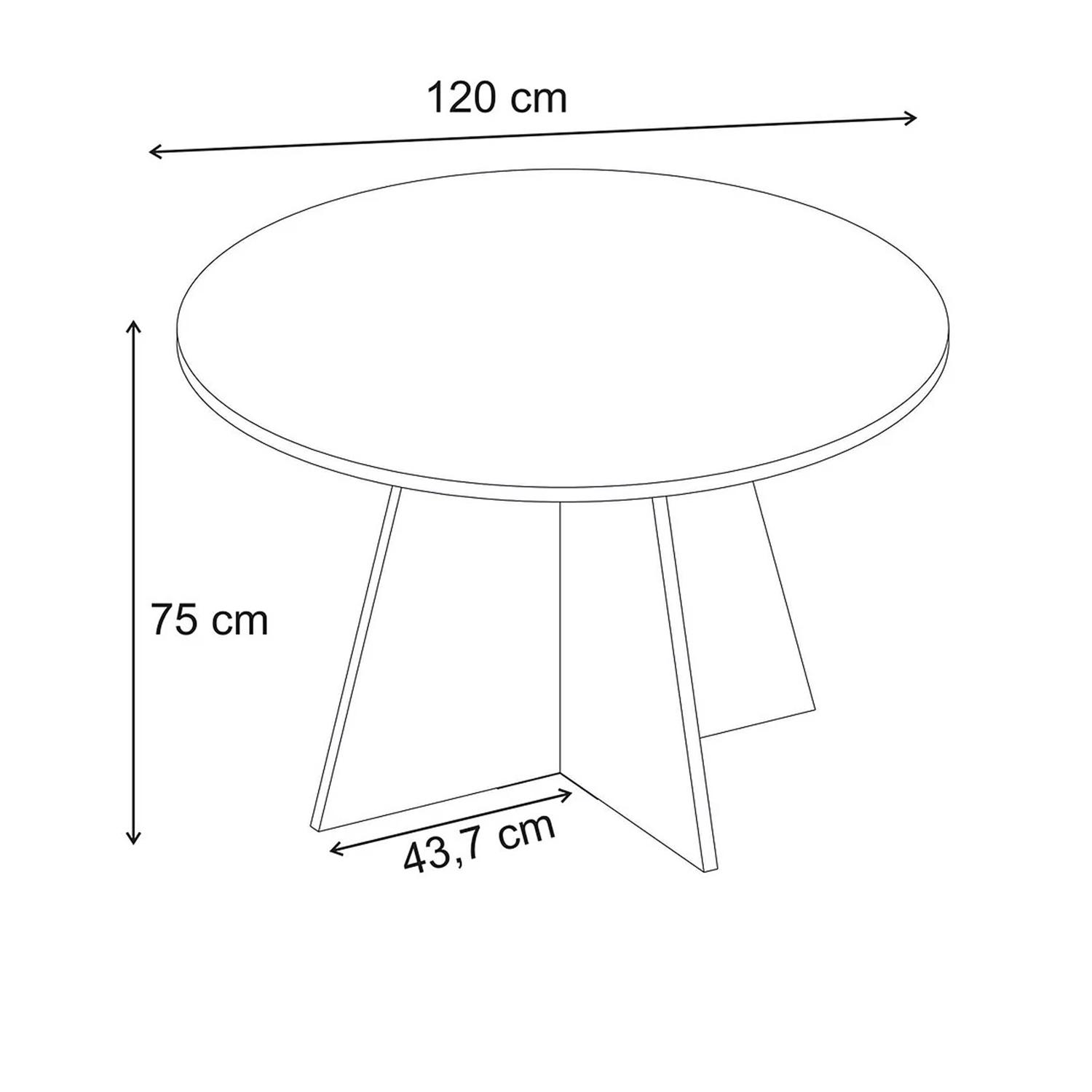 Erin 120cm Round Walnut Dining Table & 4 Grace Chestnut Dining Chairs - Image 9