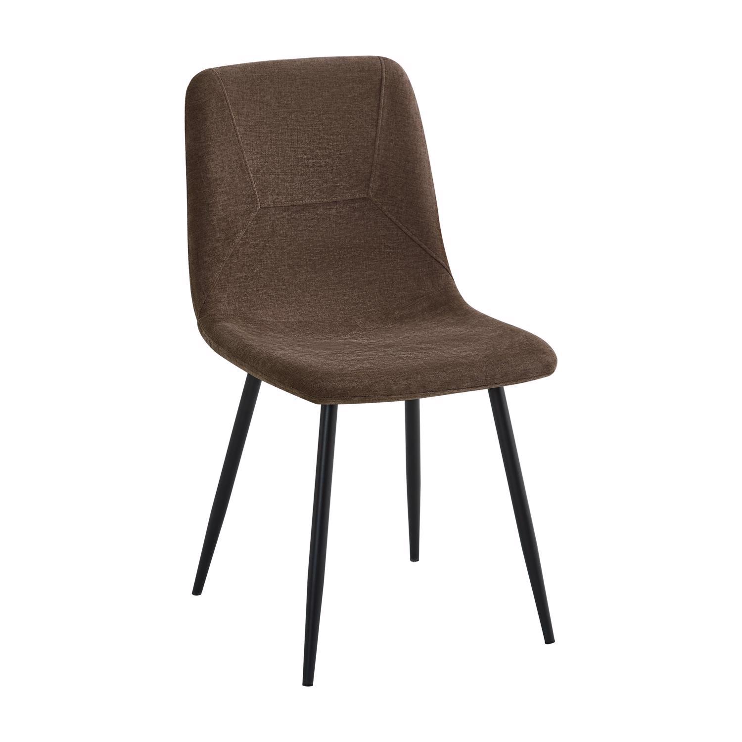 Poppy 90cm Round Natural Oak Dining Table & 4 Esme Dark Brown Dining Chairs - Image 5