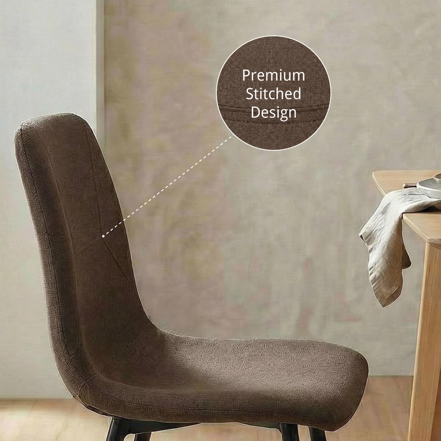 Poppy 90cm Round Natural Oak Dining Table & 4 Esme Dark Brown Dining Chairs - Image 6