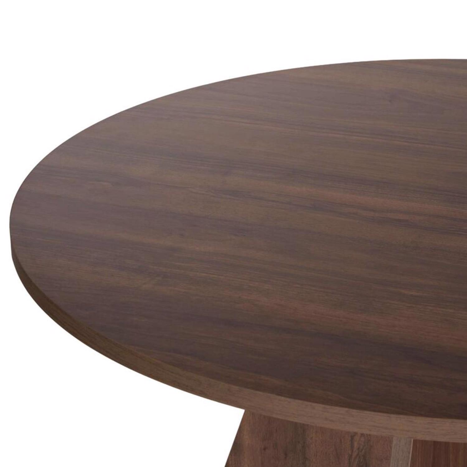 Erin 120cm Round Walnut Dining Table & 4 Grace Chestnut Dining Chairs - Image 4