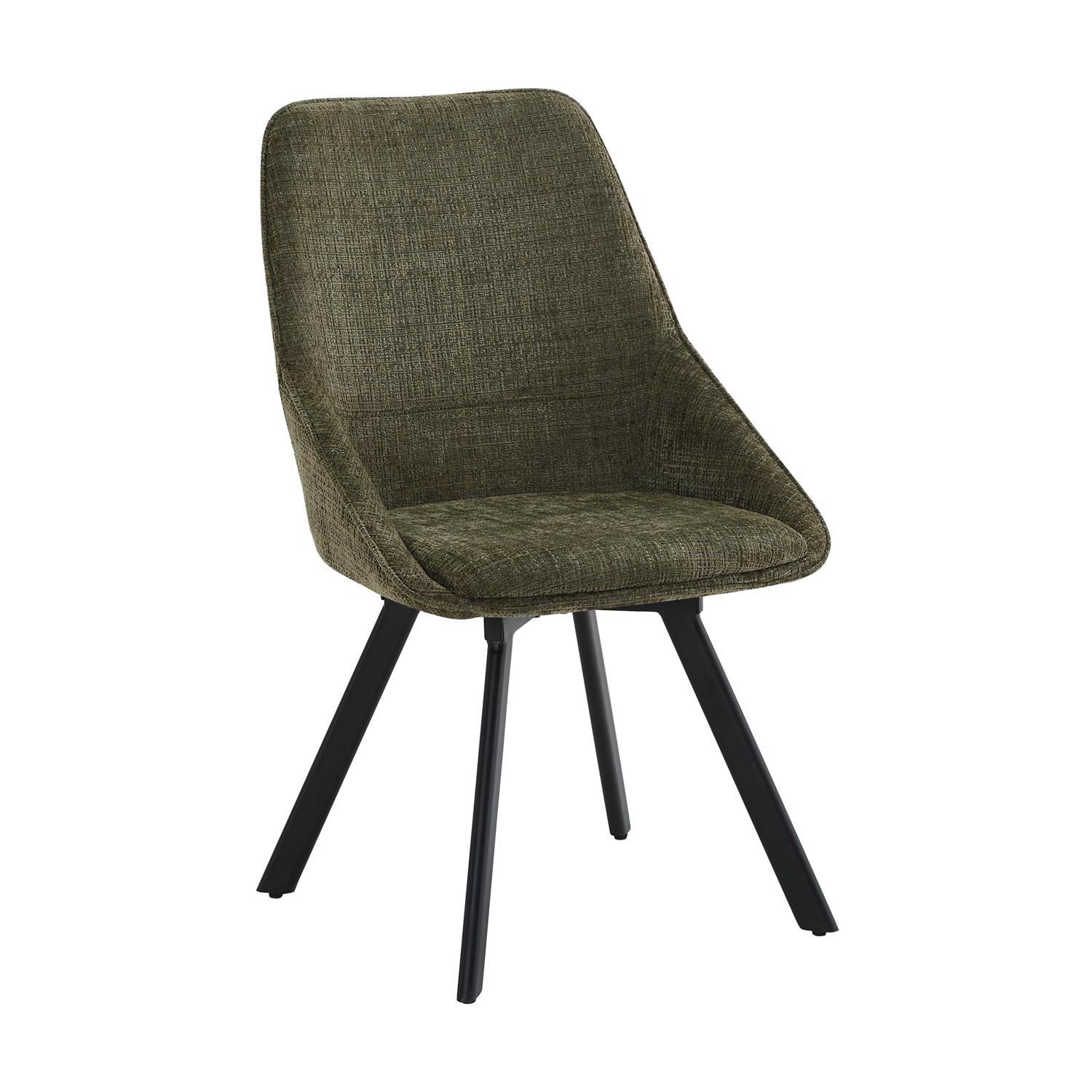 Robyn 180x90cm Walnut Dining Table & 4 Myla Green Dining Chairs - Image 5