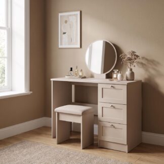 FWStyle Artus 3 Drawer Dressing Table - Beige