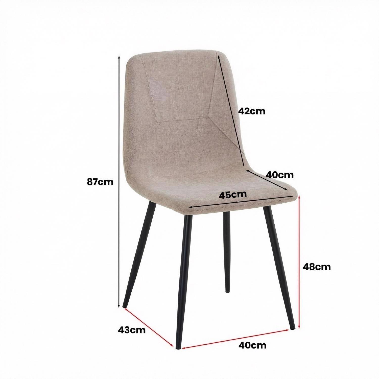 Robyn 180x90cm Travertine Dining Table & 4 Esme Light Brown Dining Chairs - Image 8